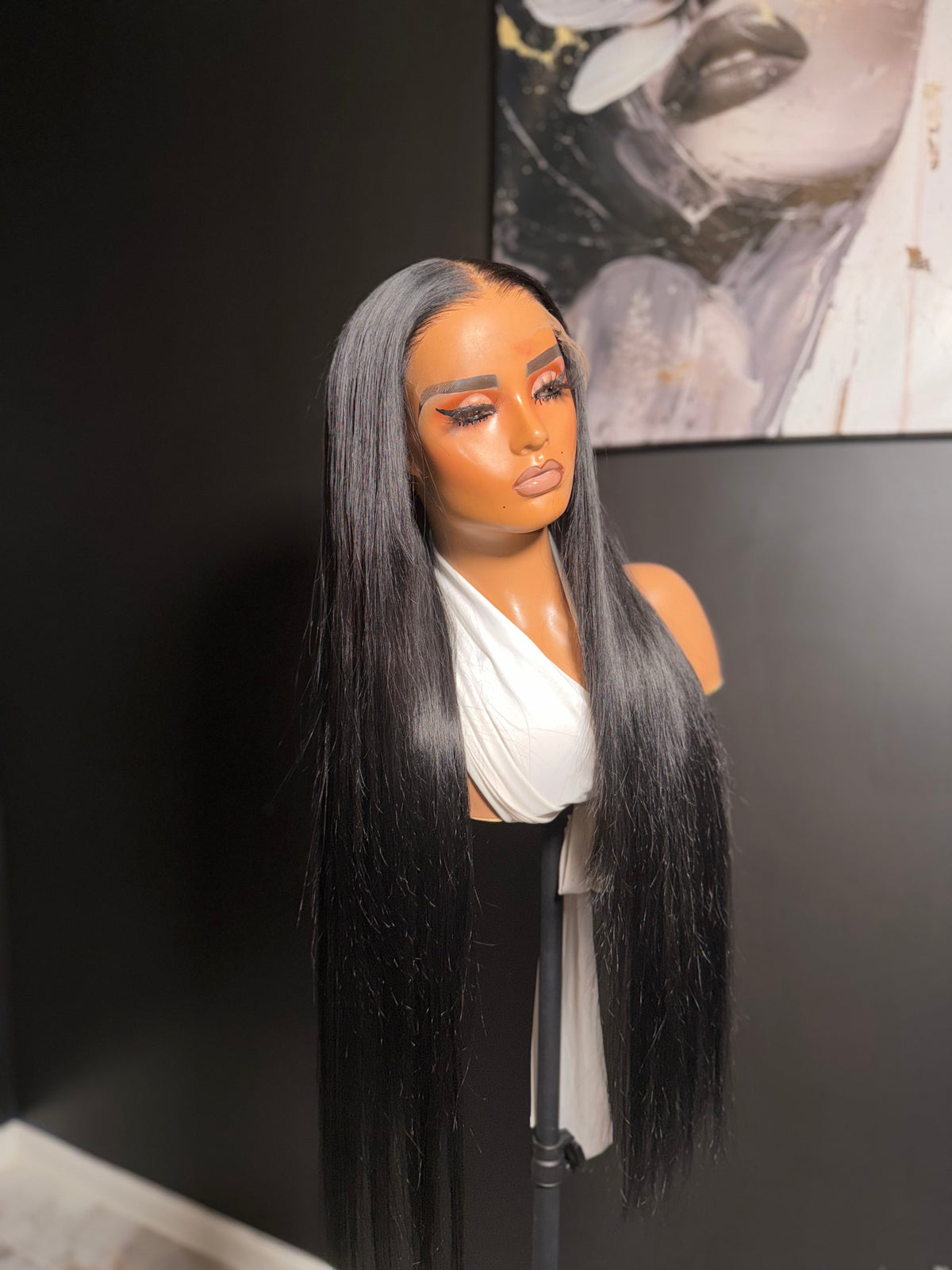 Essence | Custom 30" Jet Black Glueless Wig- Raw Vietnamese Hair